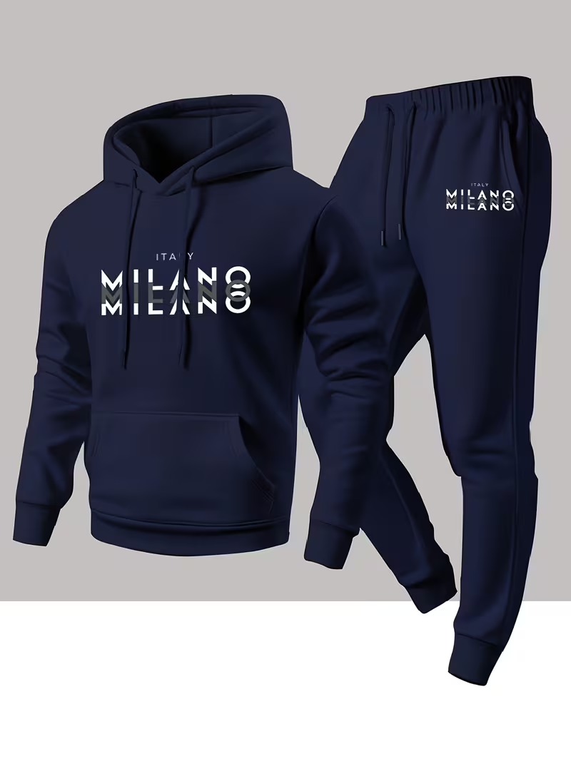 Winter Clothing Hoodie - طقم رجالي عصري رائج مكون من
