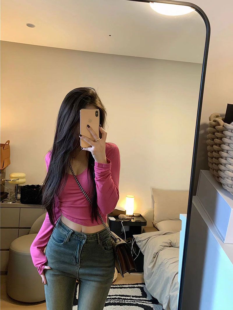 Winter Clothing Looks - تي شيرت نسائي بأكمام طويلة، قمصان