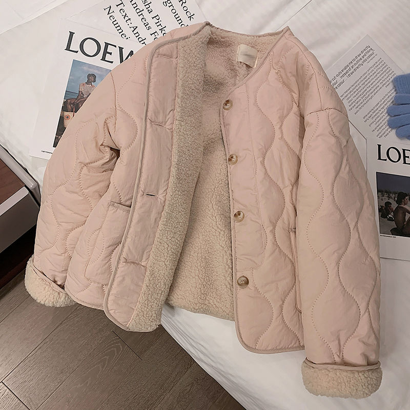 Winter Clothing Trends For Women - الخريف الشتاء مبطن سترة أزرار الصوف