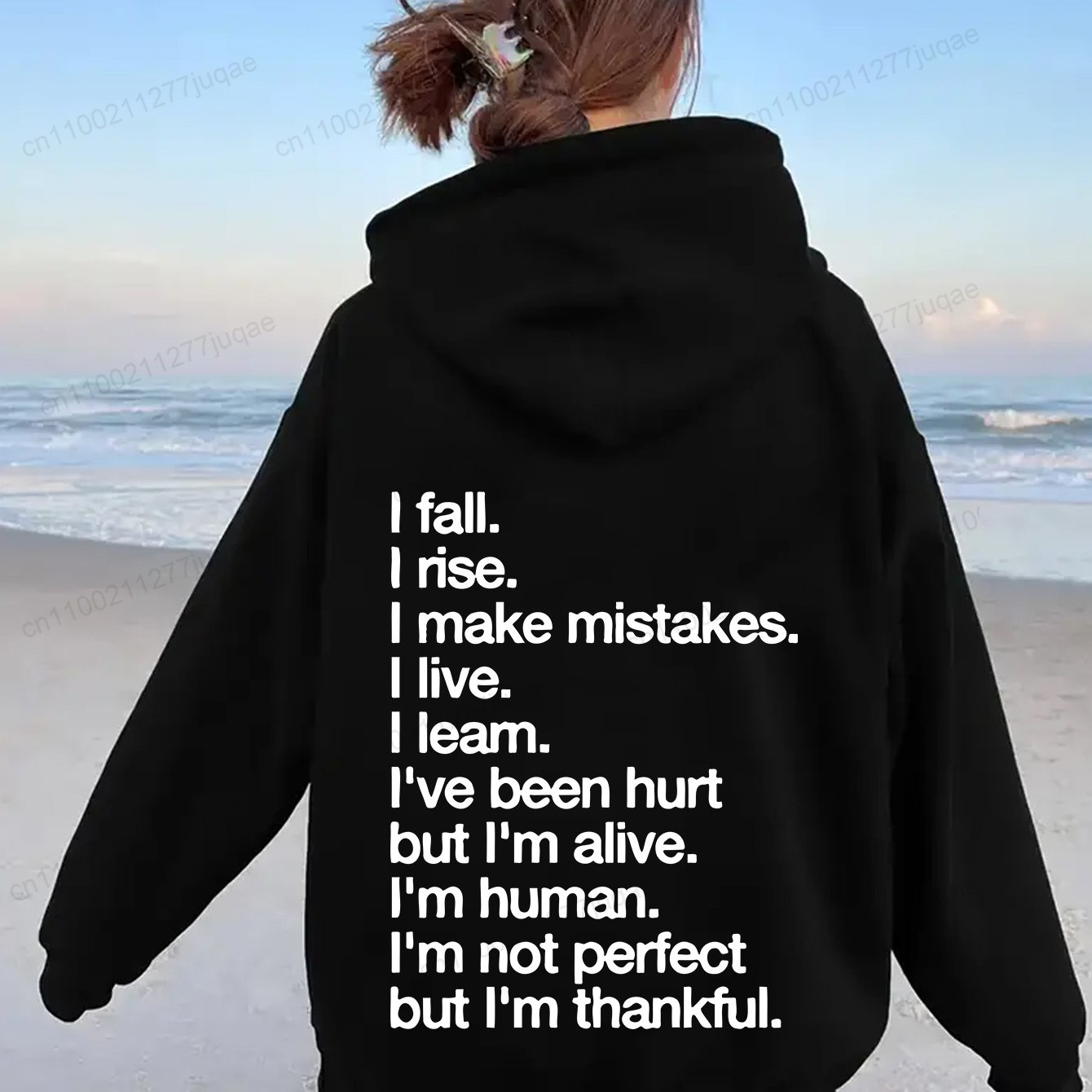 Winter Clothing Quotes - موقف المرأة والمراهقين يقتبس طباعة هوديي