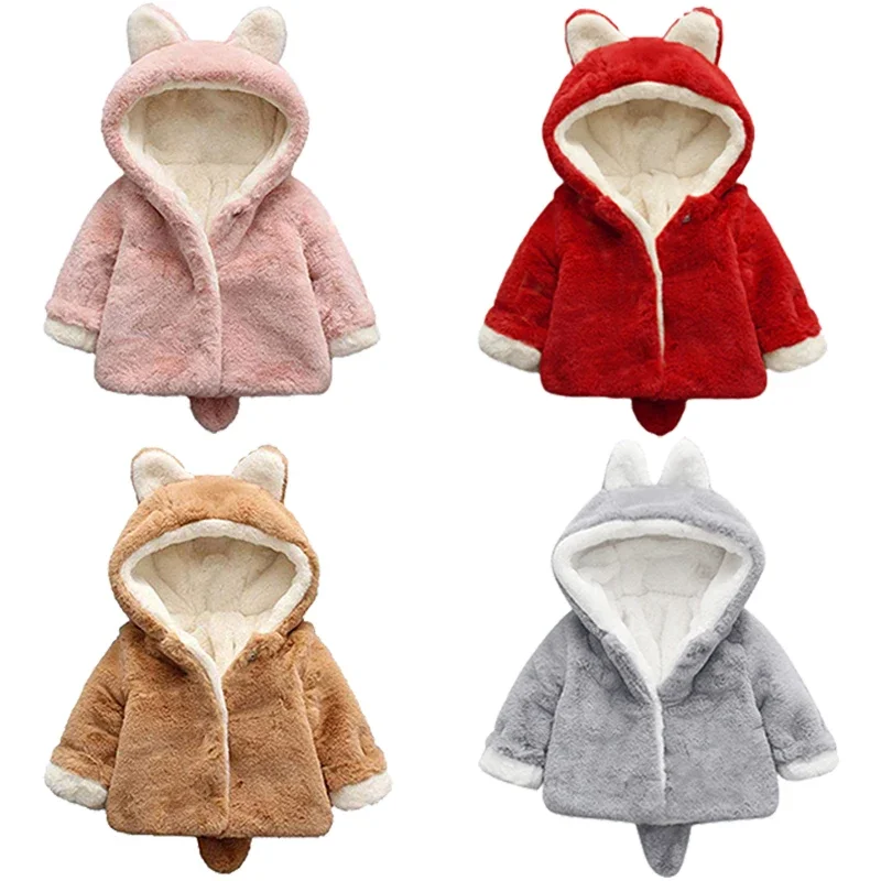 Winter Clothing For Baby Girl - آذان القط لطيف أفخم سترة طفل