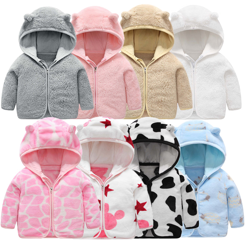 Winter Clothing For 1 Year Old Girl - الأطفال الفانيلا مقنعين سترة ، طفلة