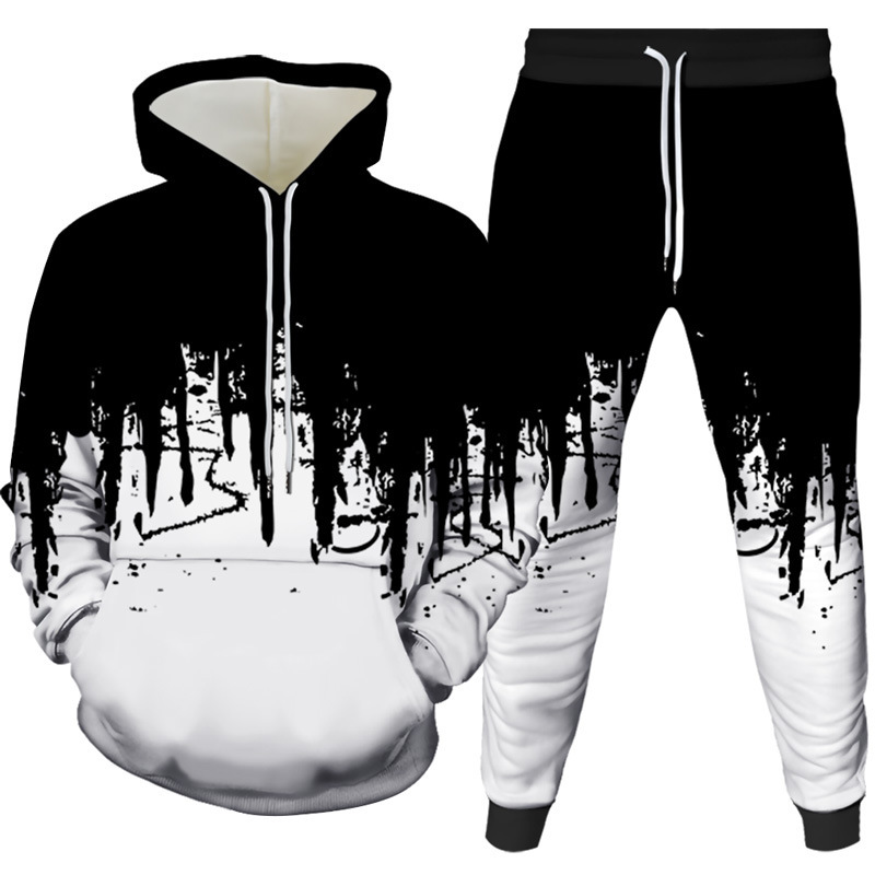 Winter Clothing Hoodie - الحبر اللوحة ثلاثية الأبعاد مطبوعة هوديي
