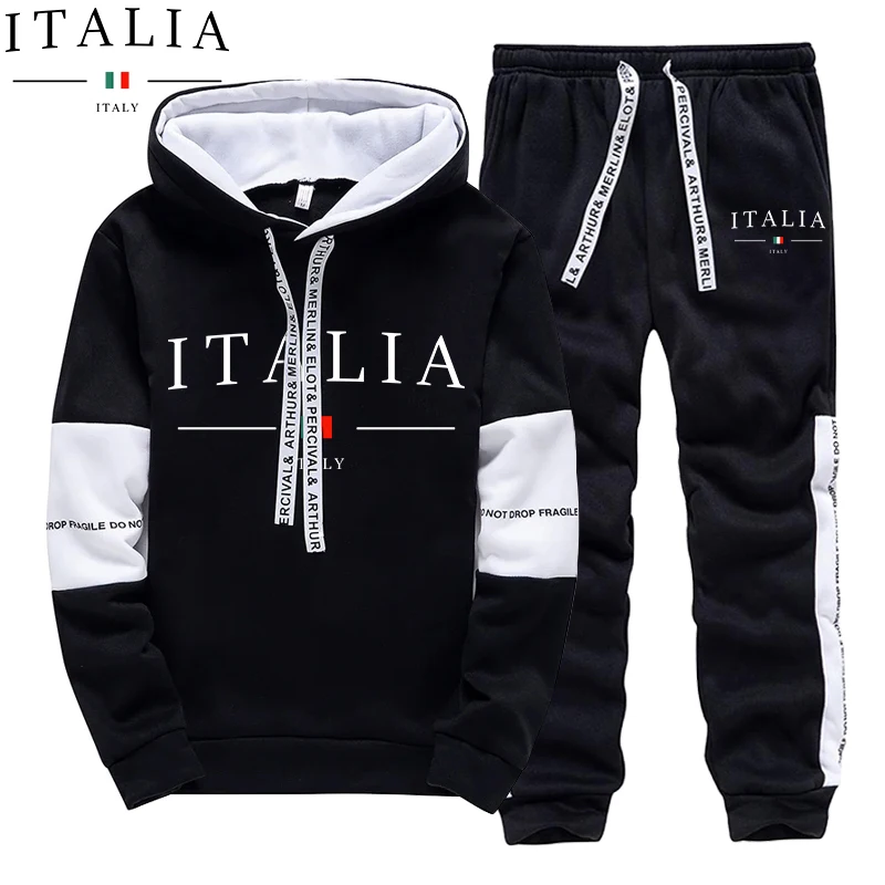 Winter Clothing Hoodie - بدلة رياضية رجالية للخريف والشتاء، سترة