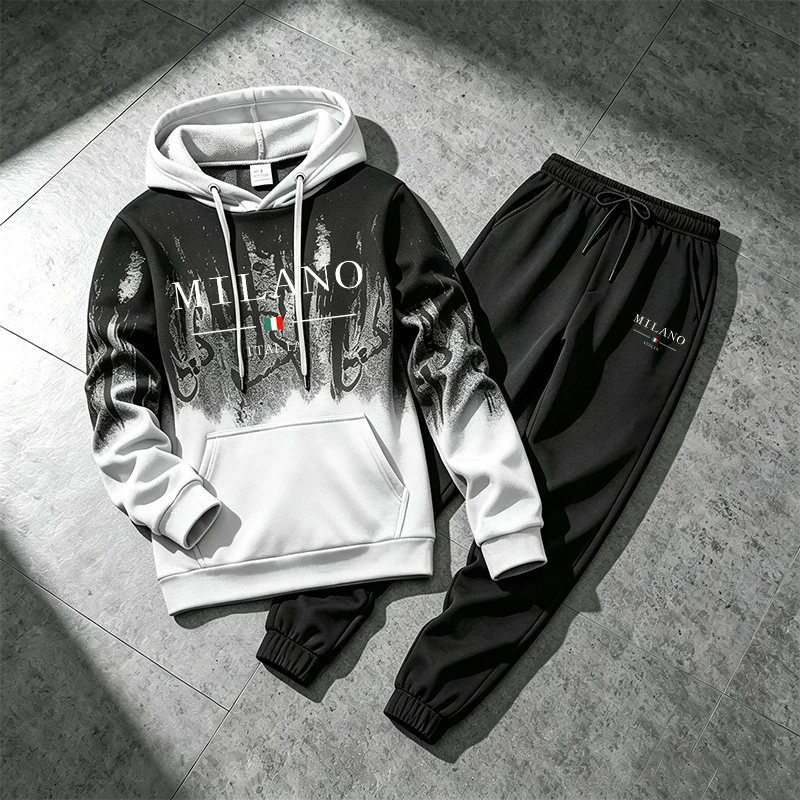 طقم رياضي رجالي بتصميم حبر متن - مراجعة Winter Clothing Hoodie وسعره