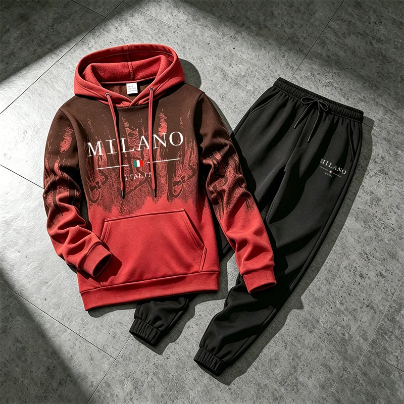 طقم رياضي رجالي بتصميم حبر متن - مراجعة Winter Clothing Hoodie وسعره