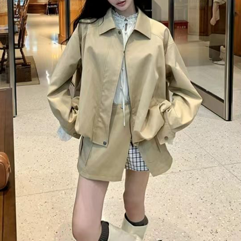 TWOTWINSTYLE Khakl تقسم جيب قط - مراجعة Winter Clothing Color وسعره
