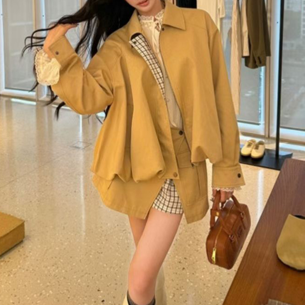 TWOTWINSTYLE Khakl تقسم جيب قط - مراجعة Winter Clothing Color وسعره