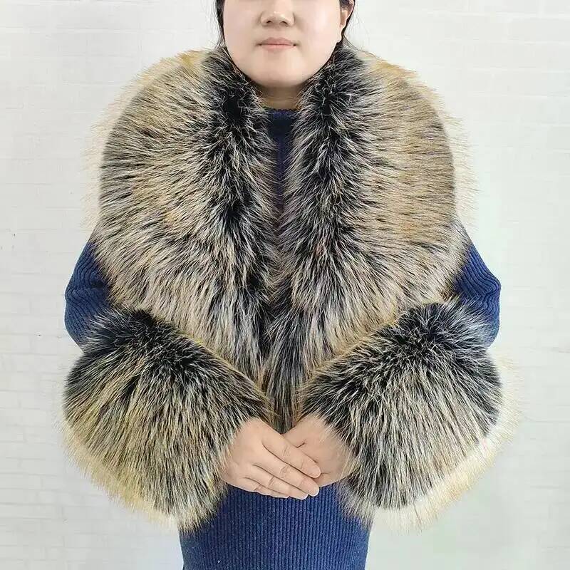 كبير إمرأة فو الثعلب الفراء وش - مراجعة Winter Clothing Equipment وسعره