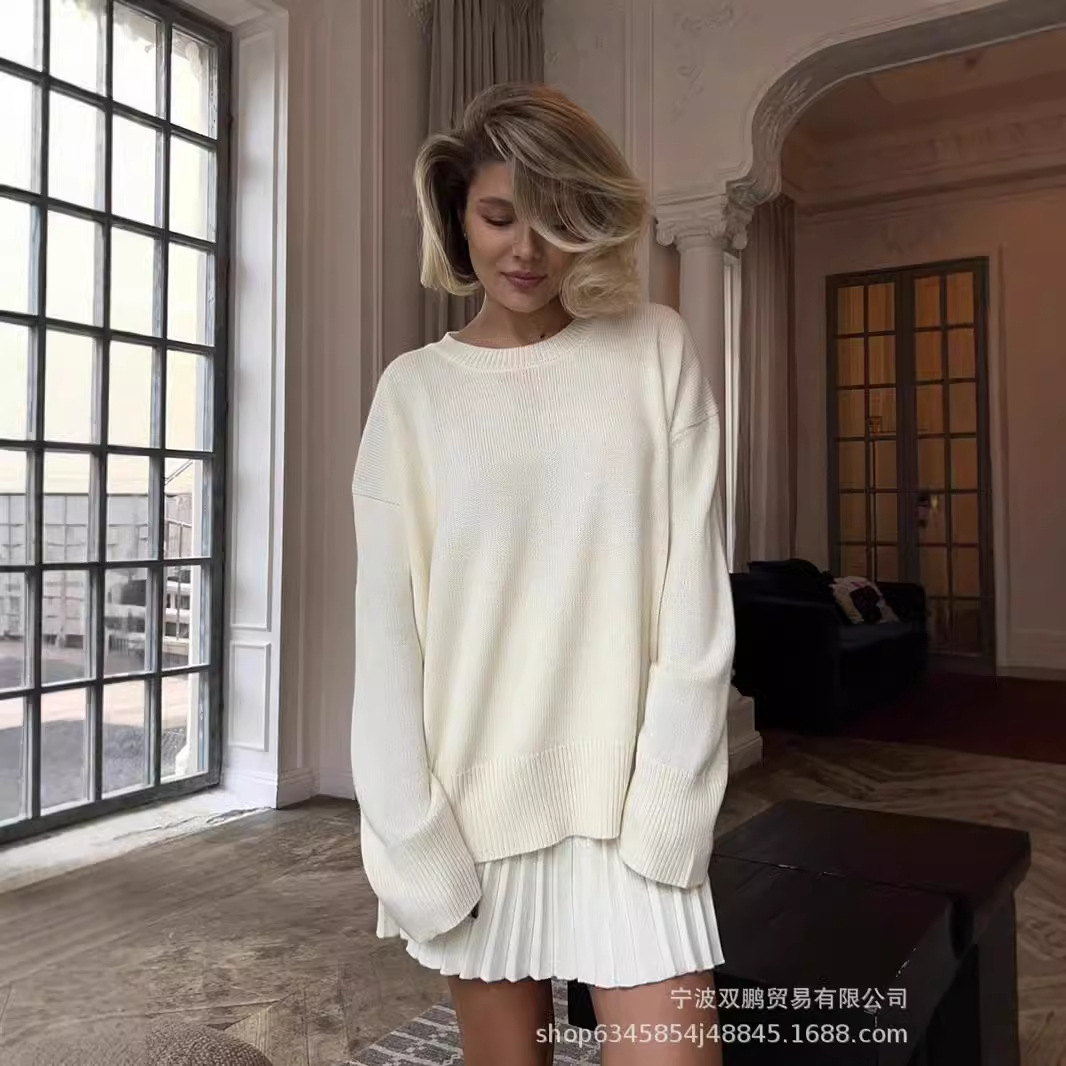 الخريف بلون سترة ذات عنق دائرى - مراجعة Winter Clothing Color وسعره