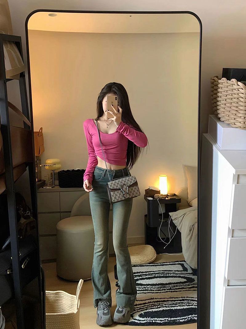 تي شيرت نسائي بأكمام طويلة، قم - مراجعة Winter Clothing Looks وسعره