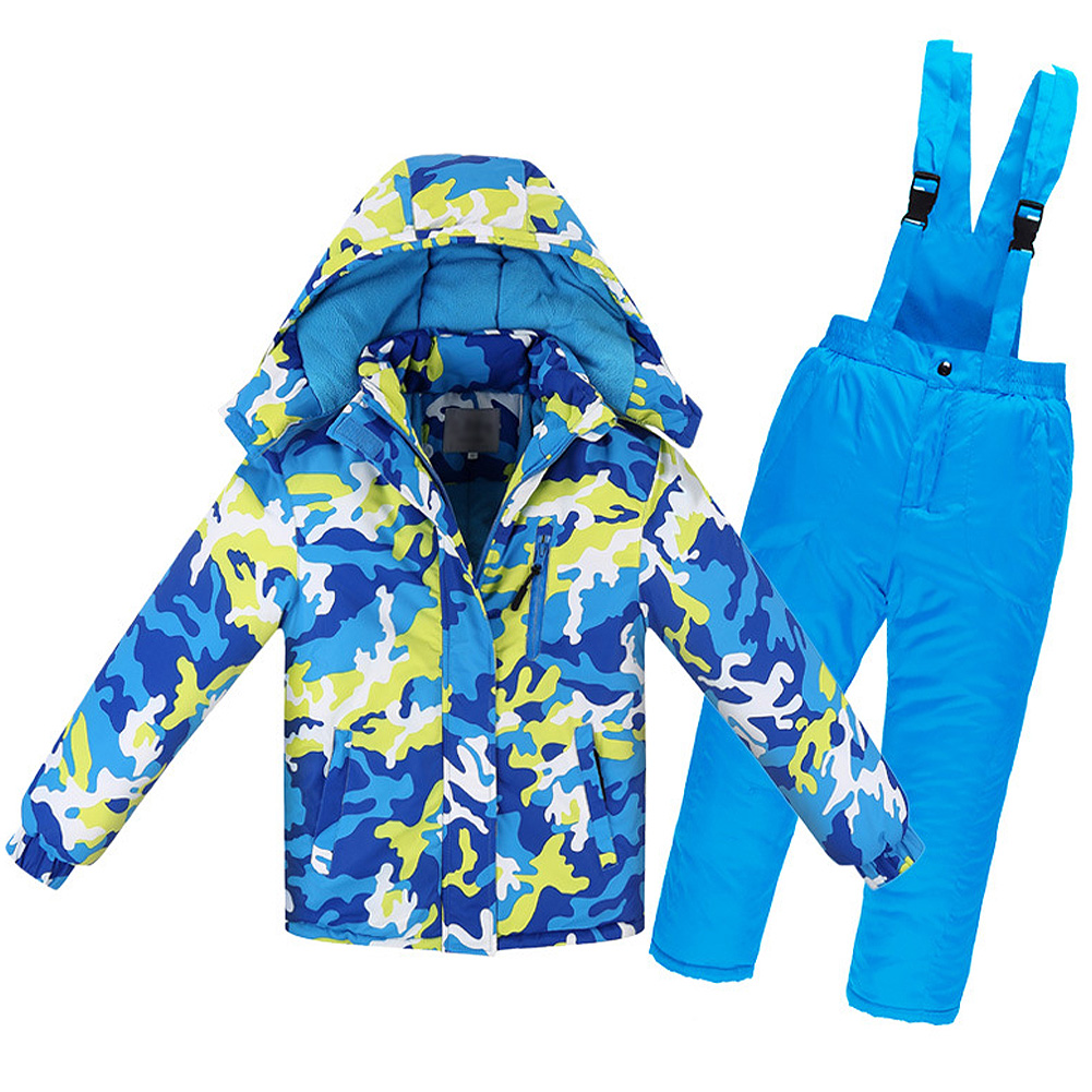 بدلة تزلج مموهة للأولاد، بدلة  - مراجعة Ski Pants Waterproof وسعره