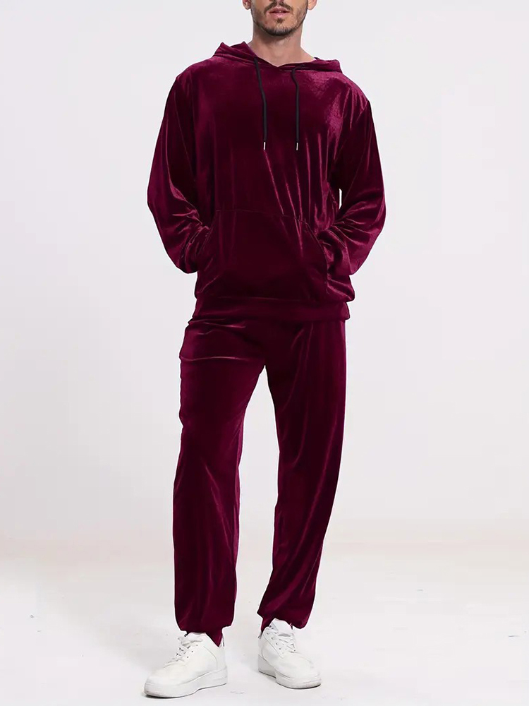 طقم رجالي من قطعتين بلون موحد  - مراجعة Winter Clothing Color وسعره