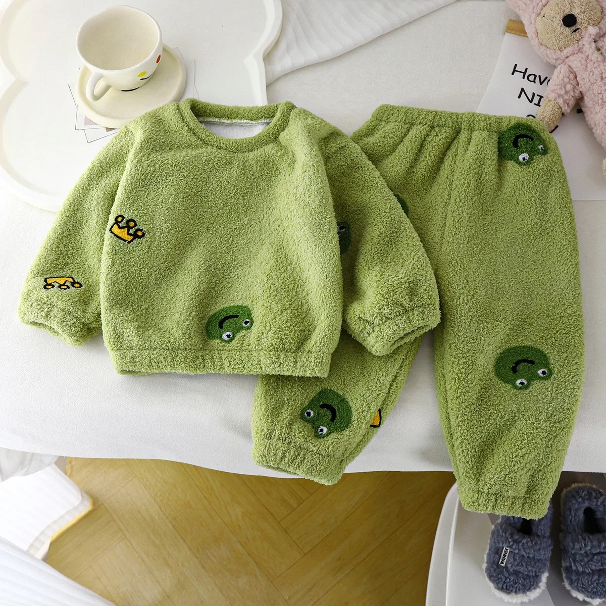 بيجامات صوفية دافئة سميكة للأط - مراجعة Winter Clothing For Baby Girl وسعره