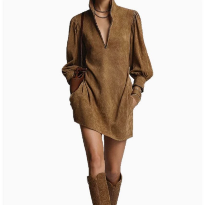 فستان قصير عتيق للنساء للخريف  - مراجعة Winter Clothing Pinterest وسعره