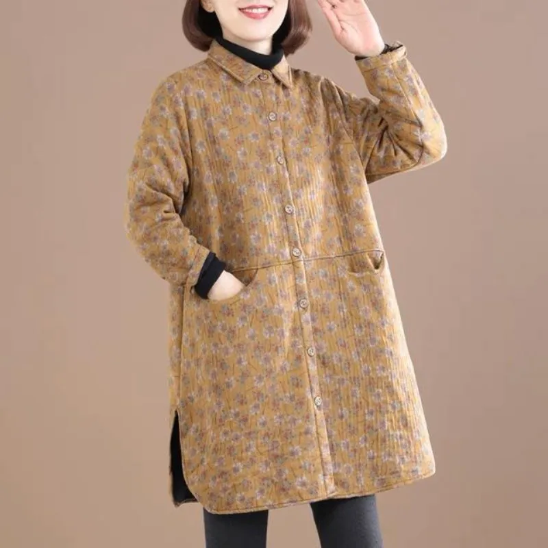 معطف نسائي كلاسيكي بطبعة أزهار - مراجعة Winter Clothing Trends For Women وسعره