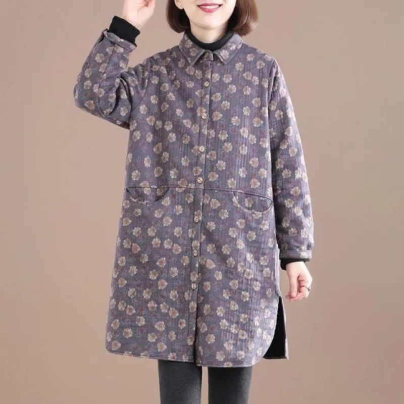 معطف نسائي كلاسيكي بطبعة أزهار - مراجعة Winter Clothing Trends For Women وسعره