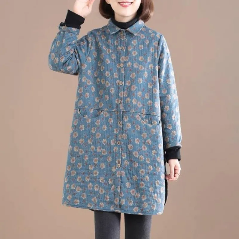 معطف نسائي كلاسيكي بطبعة أزهار - مراجعة Winter Clothing Trends For Women وسعره
