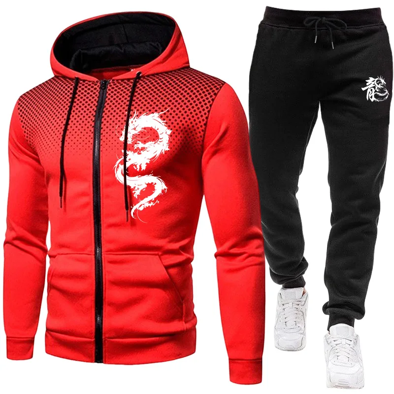 طقم رجالي بنمط التنين الباريسي - مراجعة Winter Clothing Hoodie وسعره