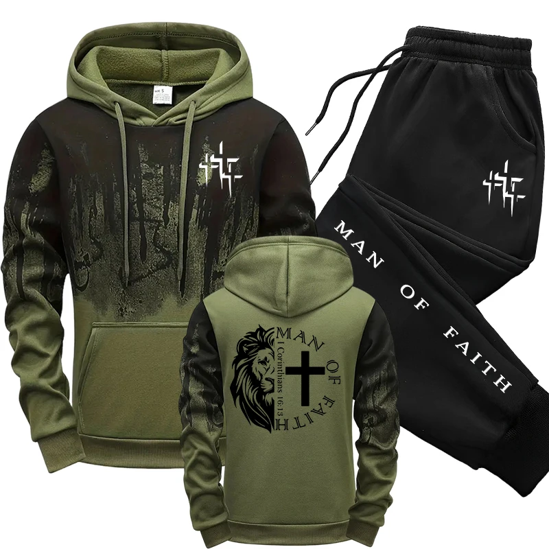 طقم رجالي بنمط Man of Faith يت - مراجعة Winter Clothing Hoodie وسعره